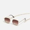 Pier One With Chain Set Unisex - Lunettes De Soleil - Brown -Pier One 36d61b1386194bb5a676633099d483d4