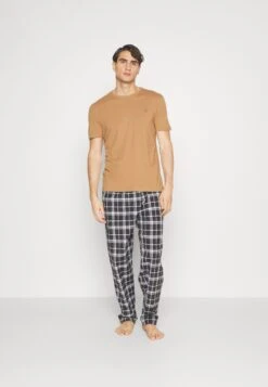 Pier One Unisex 5 Pack - T-Shirt Basique - Off-White/Tan/Orange