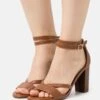 Pier One Leather - Sandales À Talons Hauts - Cognac