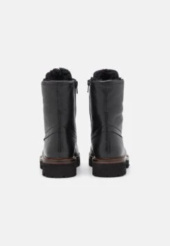 Pier One Leather Winter Boot - Bottines À Lacets - Black -Pier One c8985760317f491096928bf8202d407d