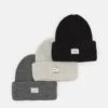 Pier One Unisex 3 Pack - Bonnet - Black/Dark Grey/Off-White -Pier One f7e664873d7a4e8981097777ebd53a69